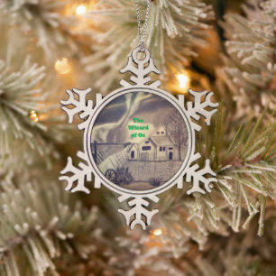 Ornement Flocon De Neige ASSISTANT DE OZ TORNADO Snowflake Ornement encadr