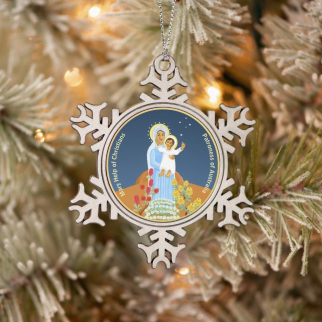 Ornement Flocon De Neige Australian Mary Help of Christians (Arbre)