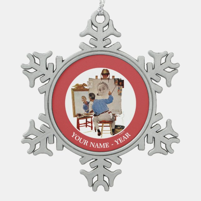 Ornement Flocon De Neige Autoportrait triple (Devant)