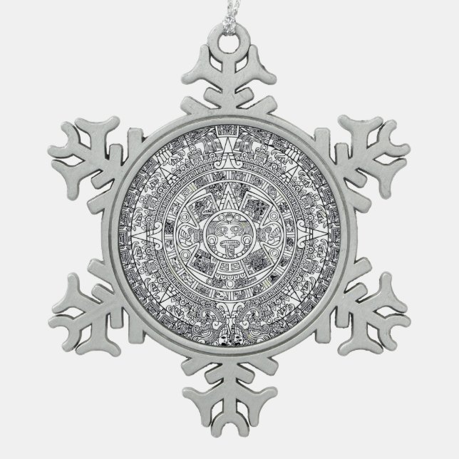 Ornement Flocon De Neige AZTEC OU MEXICA mexicaine (Devant)