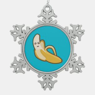 Ornement Flocon De Neige Banane de Kawaii