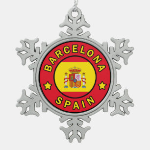 Ornement Flocon De Neige Barcelone Espagne