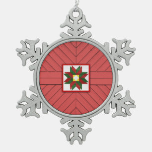 Ornement Flocon De Neige Barn Quilt Star 7