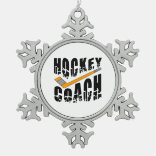 Ornement Flocon De Neige Bâton entraîneur de hockey