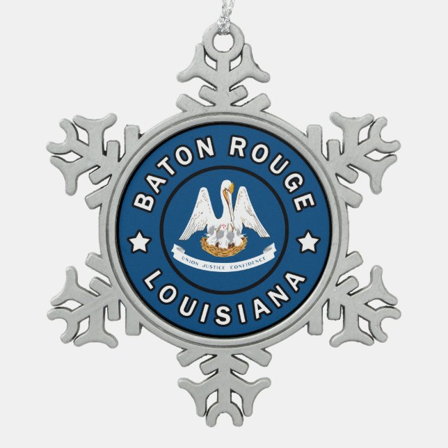 Ornement Flocon De Neige Baton Rouge Louisiane (Devant)