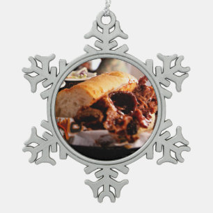 Ornement Flocon De Neige BBQ Brisket Sandwich