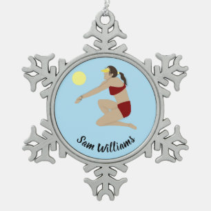Ornement Flocon De Neige Beach Volley