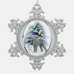 Ornement Flocon De Neige Bedlington Terrier Noël