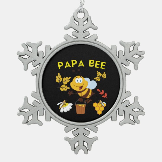 Ornement Flocon De Neige Beekeeper Art Papa Bee (Devant)