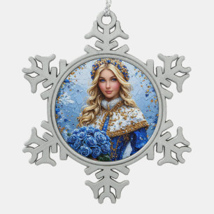 Ornement Flocon De Neige Belle Demoiselle de Neige