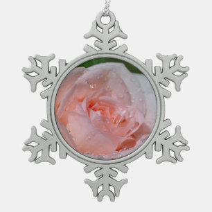 Ornement Flocon De Neige Belle rose rose
