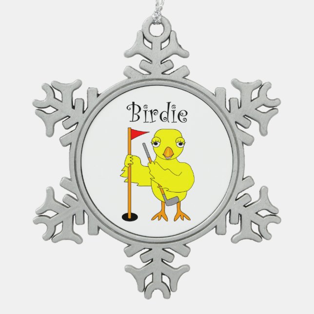 Ornement Flocon De Neige Birdie Golfer Chick (Devant)