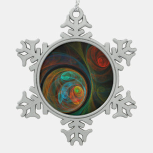 Ornement Flocon De Neige Bleu de renaissance Art Abstrait
