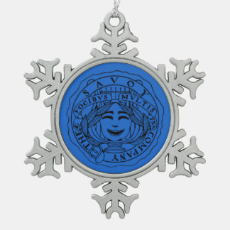 ornement flocon de neige bleu de Savoie