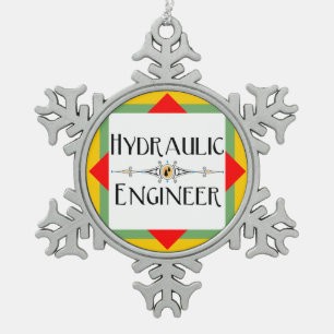Ornement Flocon De Neige Bloc de l'ingénieur hydraulique