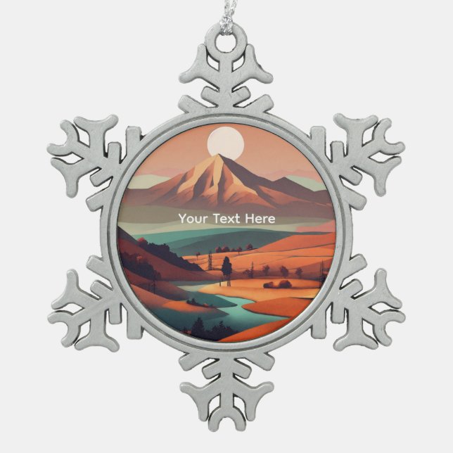 Ornement Flocon De Neige Boho landscape  (Devant)