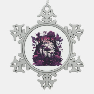 Ornement Flocon De Neige Bois de champignons Whimsigoth Witchy sérigraphie 