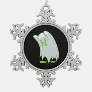 Ornement Flocon De Neige Boo Ghost Bats Spider Halloween Déplaisant