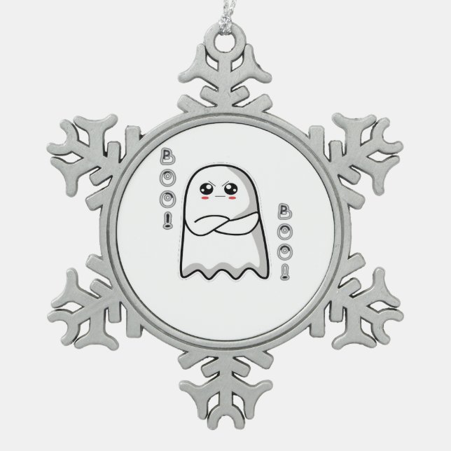 Ornement Flocon De Neige Boo Of Disapproval Classic Retro (Devant)