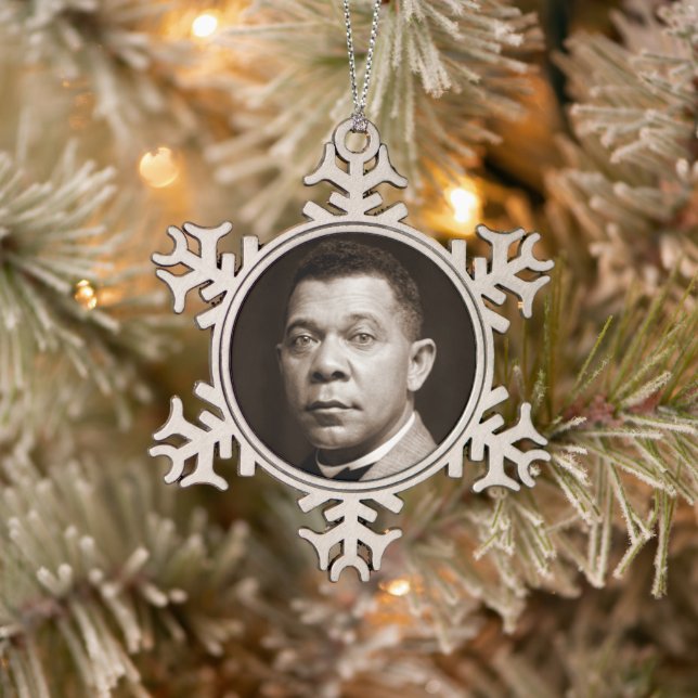 Ornement Flocon De Neige Booker Washington : African American Educator (Arbre)