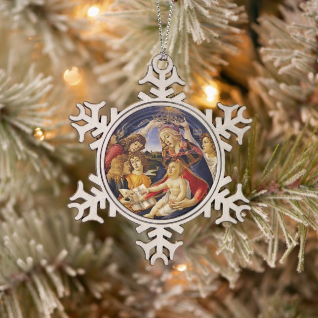 Ornement Flocon De Neige Botticelli Madonna et son enfant (Arbre)