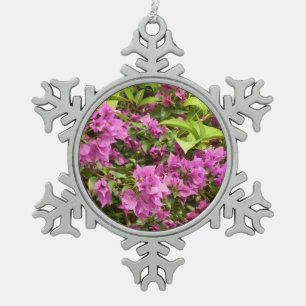 Ornement Flocon De Neige Bougainvillées tropicales violettes