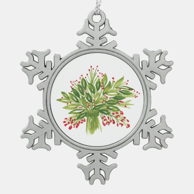 Ornement Flocon De Neige Bouquet de vacances (Devant)