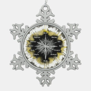 Ornement Flocon De Neige Boussole spirituelle