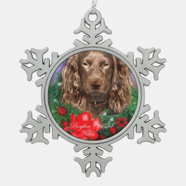 Ornement Flocon De Neige Boykin Spaniel Noël (Devant)