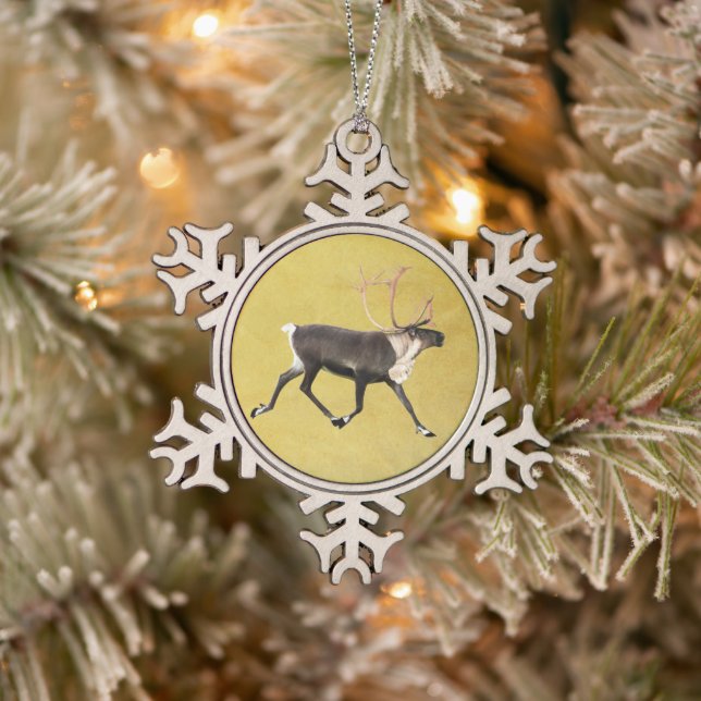 Ornement Flocon De Neige Bull Caribou (Arbre)