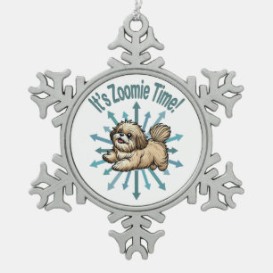 Ornement Flocon De Neige C’est Zoomie Time Shih Tzu