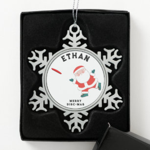 Ornement Flocon De Neige Cadeau de vacances Ultimate Frisbee