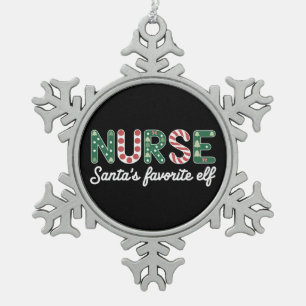 Ornement Flocon De Neige Cadeaux de la journée de l'infirmière de la vie d'