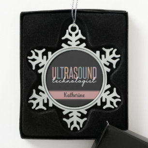 Ornement Flocon De Neige Cadeaux de technologue d'ultrasons personnalisés
