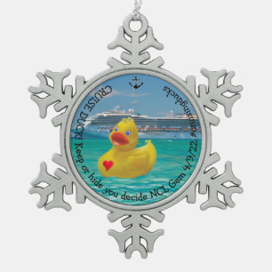 Ornement Flocon De Neige Canard de croisière customisé pour adultes