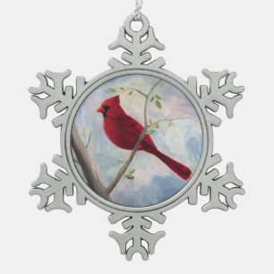 Ornement Flocon De Neige Cardinal