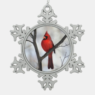 Ornement Flocon De Neige Cardinal Crimson Crest