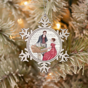 Ornement Flocon De Neige Carols de Noël à Pemberley