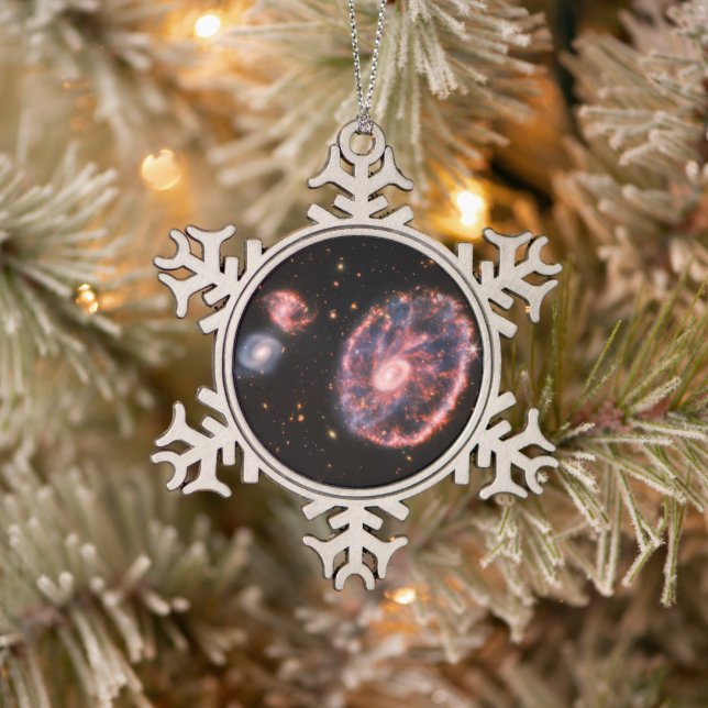Ornement Flocon De Neige Cartwheel Galaxy, James Webb Télescope Spatial (Arbre)