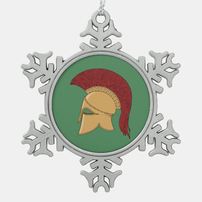 Ornement Flocon De Neige Casque Corinthien (Devant)
