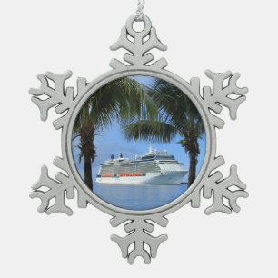 Ornement Flocon De Neige Célébrité Silhouette Croisière au Paradis