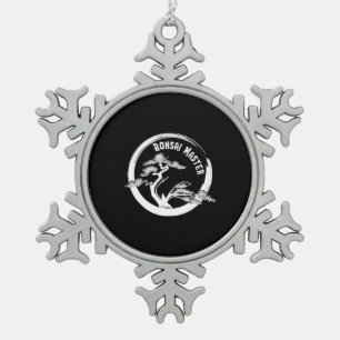 Ornement Flocon De Neige Cercle d'art de bonsaï japonais