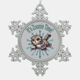 Ornement Flocon De Neige C'est le temps de Zoomie Chat Scottish Fold