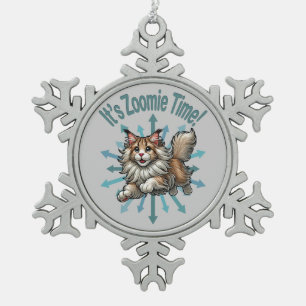 Ornement Flocon De Neige C'est Zoomie Time Maine Coon Cat