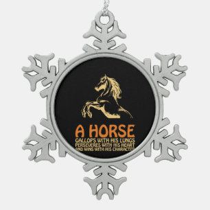 Ornement Flocon De Neige Cheval Art A Horse Gallops