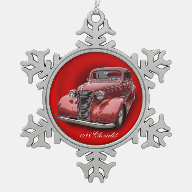 ORNEMENT FLOCON DE NEIGE CHEVROLET 1938 (Devant)
