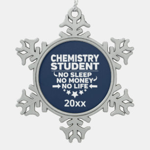 Ornement Flocon De Neige Chimie Étudiante Pas de sommeil Vie sportive Mari
