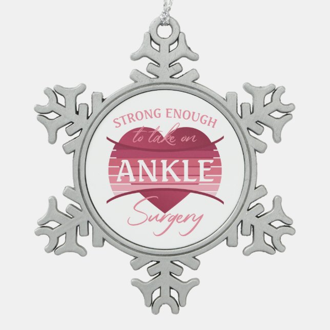 Ornement Flocon De Neige Chirurgie Ankle Récupération Pour Les Femmes (Devant)