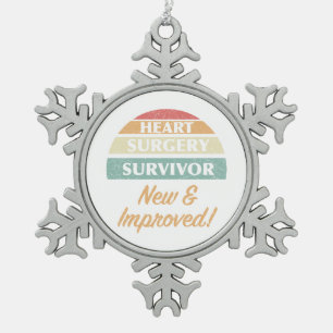 Ornement Flocon De Neige Chirurgie cardiaque Survivor Humour