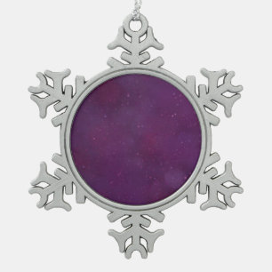 Ornement Flocon De Neige Ciel d'étoile violette